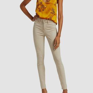 L'agence Women's Beige Jeans Skinny Fit High Rise Waist Denim Pants Size 28